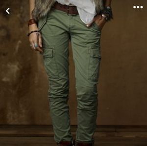 NEW RALPH LAUREN DENIM & SUPPLY ARMY GREEN CARGO PANTS WOMENS SZ 30